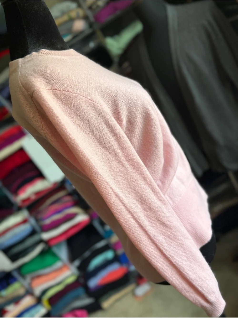 J. Crew Pale Pink Crewneck Cashmere Sweater